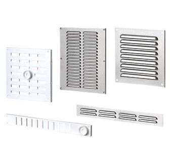 Supply and exhaust metal grilles