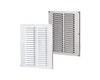Supply and exhaust multiple-row metal edge-raised grilles MVMPO series