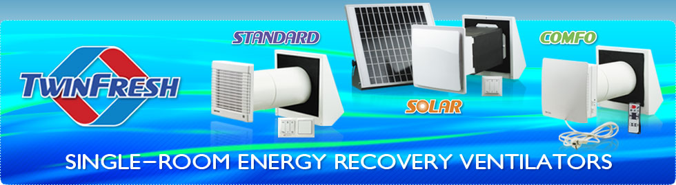 Single-room energy recovery ventilators TwinFresh