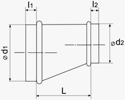 One-sided reducer 600/450