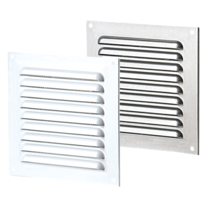 VENTS Supply and exhaust single-row metal edge-raised grilles MVMPO series 