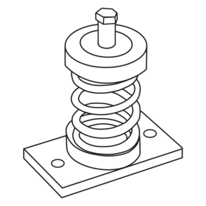 VVCp-VO spring-loaded antivibration mount