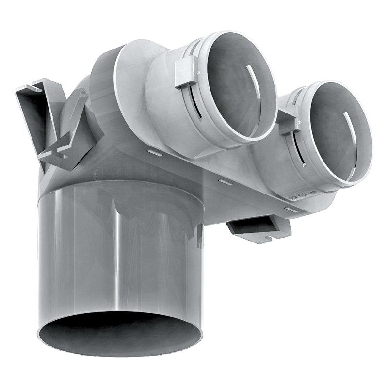 Ceiling-mounted valve connectors FlexiVent 081...х2