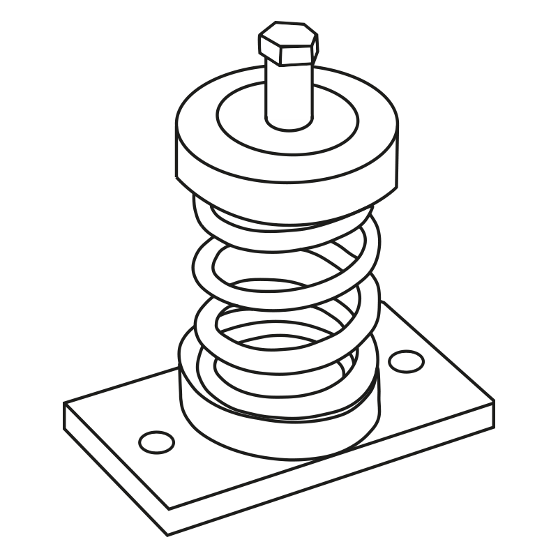 VVCp-VO spring-loaded antivibration mount