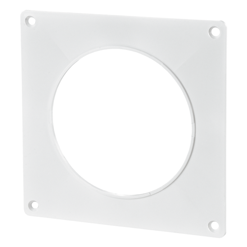 Wall plate for round ducts