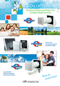 "Einzelraumlüftungsanlagen mit Energierückgewinnung TwinFresh" Katalog 2013