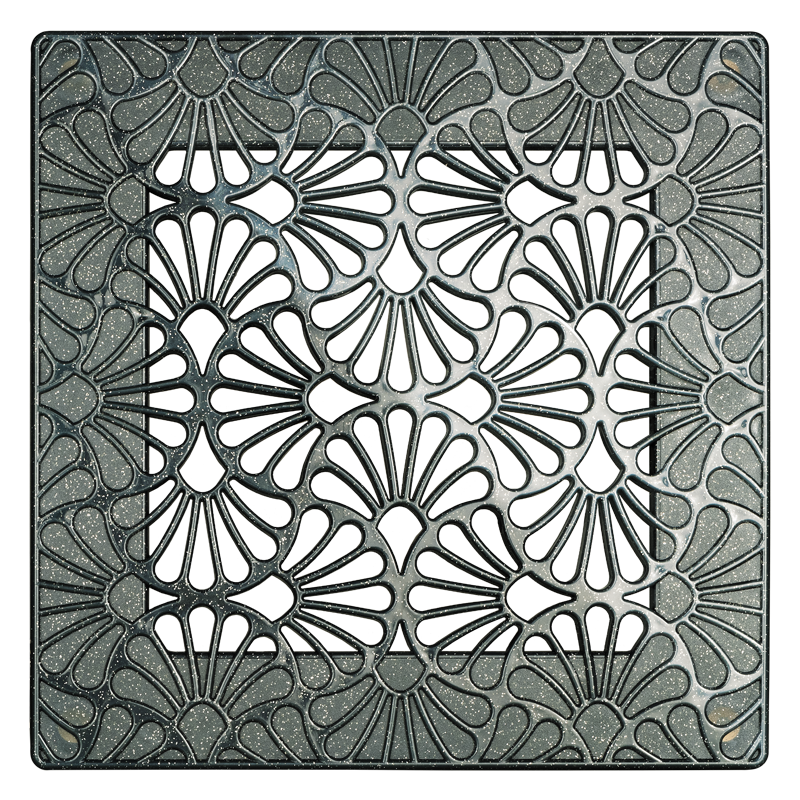 Art-Deco Flora 200x200 Grey Shine