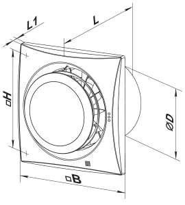 VENTS Quiet-Disc 125 (220-240 V/60 Hz)