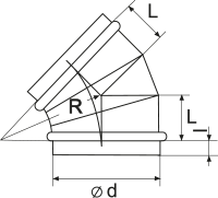 ВЕНТС Отвод 45-125