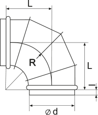 ВЕНТС Отвод 90-250 