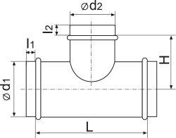 VENTS T-joint 125